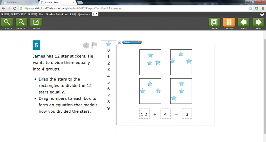 SAGE Math Test Question